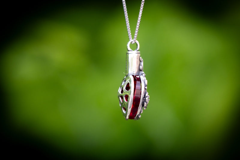 ruby rose cremation necklace